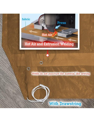 Toldo Beige 3.05x6.10m BenefitUSA para Carport Impermeable