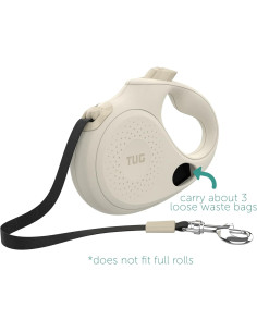 Correa Retráctil para Perros TUG Oval 4.88m con Dispensador Crema 2