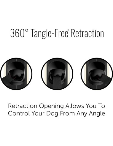 Correa Retráctil para Perros TUG Oval 4.88m con Dispensador Crema