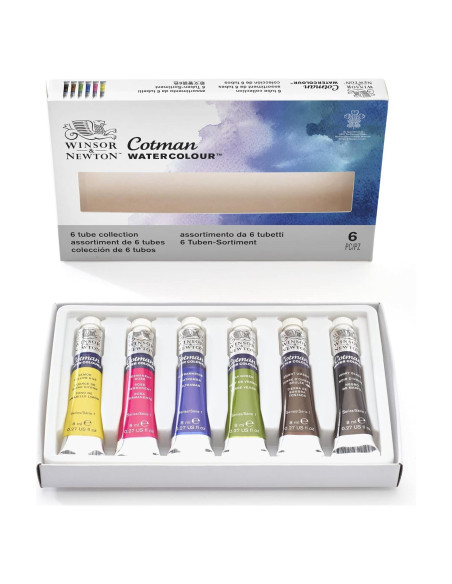 Set de Acuarelas Cotman Winsor & Newton 6 Tubos 8ml