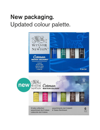 Set de Acuarelas Cotman Winsor & Newton 6 Tubos 8ml
