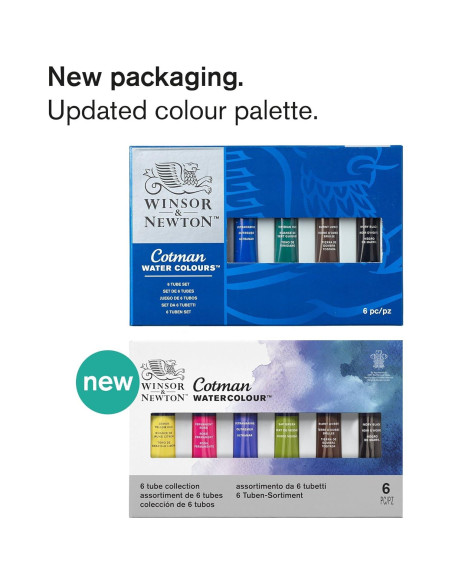 Set de Acuarelas Cotman Winsor & Newton 6 Tubos 8ml