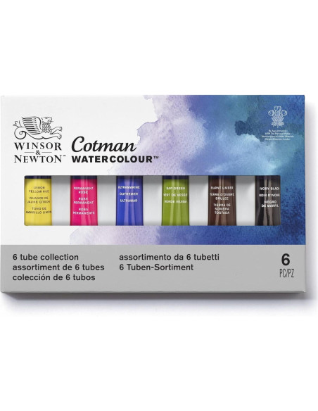Set de Acuarelas Cotman Winsor & Newton 6 Tubos 8ml
