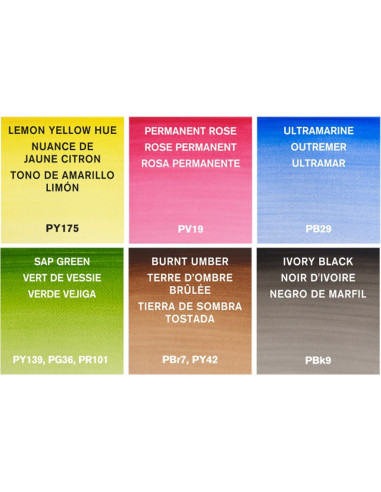 Set de Acuarelas Cotman Winsor & Newton 6 Tubos 8ml