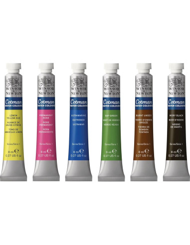 Set de Acuarelas Cotman Winsor & Newton 6 Tubos 8ml