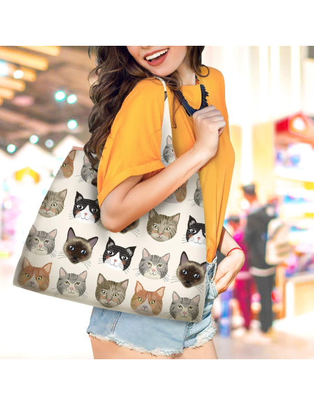 Bolsas de Compras Reutilizables NymphFable 6 Piezas Gato 22.68 kg Bolsas de Compras Reutilizables NymphFable 6 Piezas Gato 22.68 kg