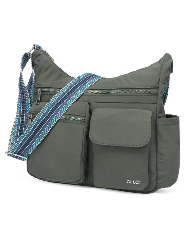 Bolso de Viaje Cruzado CLUCI para Mujeres Impermeable Verde