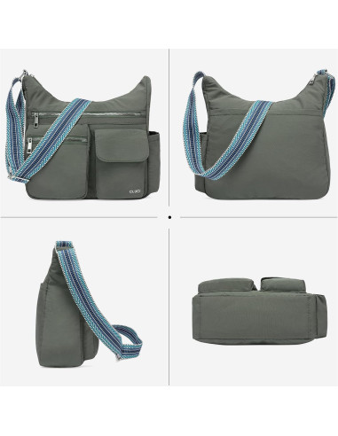 Bolso de Viaje Cruzado CLUCI para Mujeres Impermeable Verde