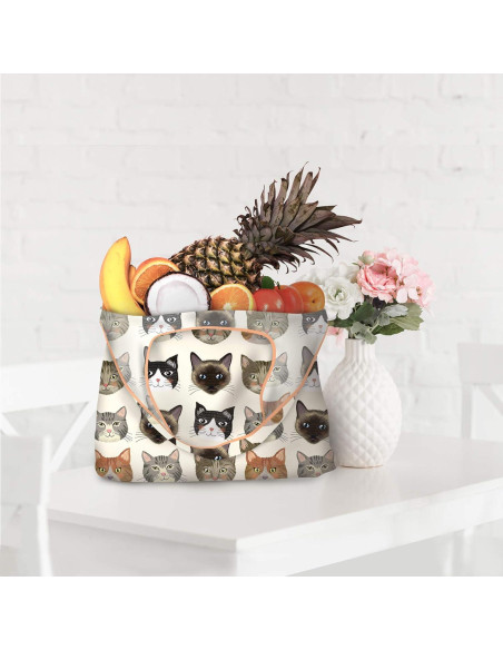 Bolsas de Compras Reutilizables NymphFable 6 Piezas Gato 22.68 kg Bolsas de Compras Reutilizables NymphFable 6 Piezas Gato 22.68 kg