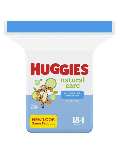 Toallitas Huggies Refrescantes para Bebés 184 Unidades Pepino Té Verde