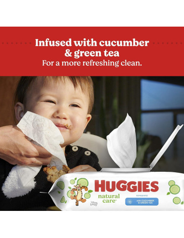 Toallitas Huggies Refrescantes para Bebés 184 Unidades Pepino Té Verde