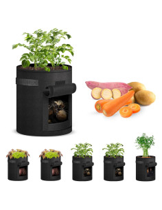 Bolsas de Cultivo de Patatas iPower 7 Galones Paquete de 5