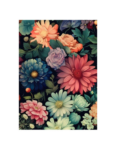 Kit de Pintura de Diamantes Ausanrl Flores 30x40cm DIY Adultos