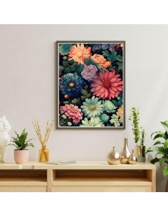 Kit de Pintura de Diamantes Ausanrl Flores 30x40cm DIY Adultos 2