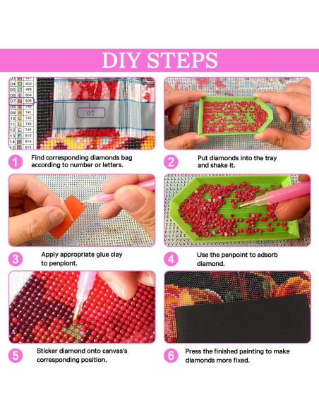 Kit de Pintura de Diamantes Ausanrl Flores 30x40cm DIY Adultos