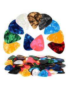 Set de 120 Púas de Guitarra PEASUG - 3 Grosores, Multicolor