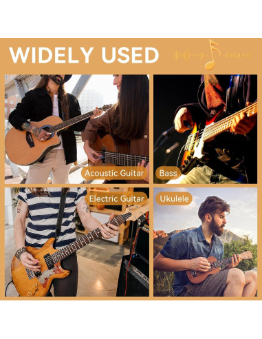 Set de 120 Púas de Guitarra PEASUG - 3 Grosores, Multicolor