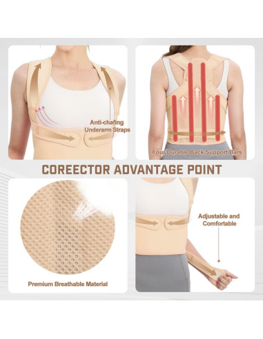 Corrector de Postura Ergonómico BLACKYEW Beige Pequeño