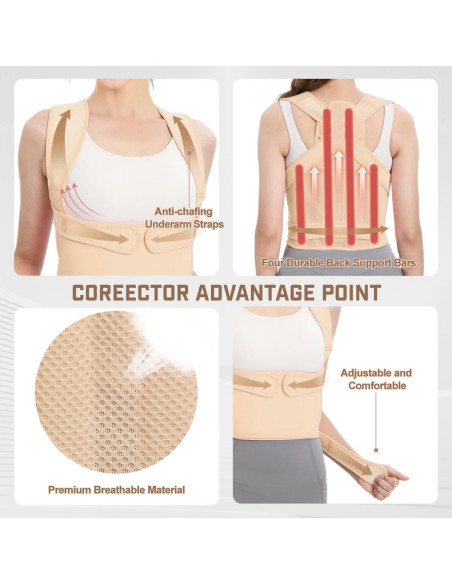 Corrector de Postura Ergonómico BLACKYEW Beige Pequeño