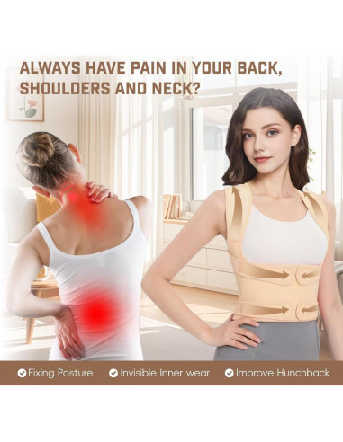 Corrector de Postura Ergonómico BLACKYEW Beige Pequeño