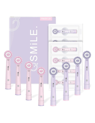 Cabezas de Repuesto Oral-B Qsmile - 8 Unidades Suaves