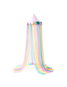 Dosel de Cama para Niñas LOAOL Arcoíris 2.6m con Estrellas