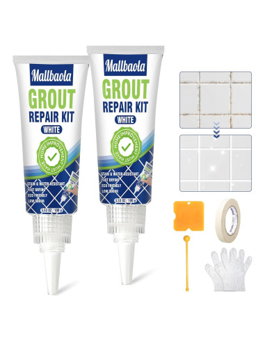 Kit de Reparación de Lechada de Azulejos Mallbaola 200g Blanco