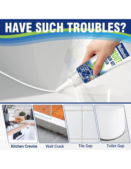 Kit de Reparación de Lechada de Azulejos Mallbaola 200g Blanco