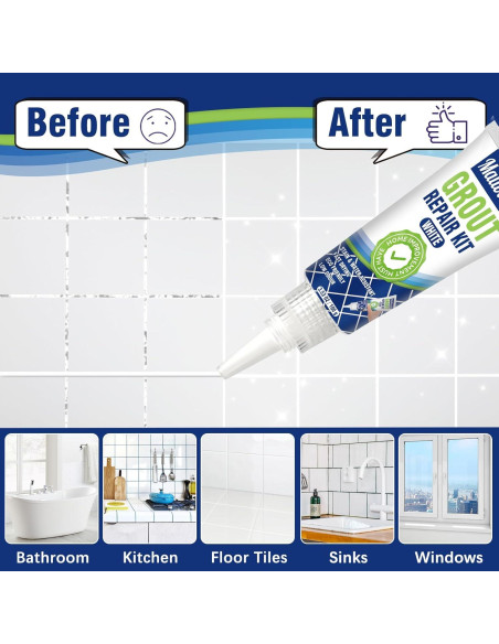 Kit de Reparación de Lechada de Azulejos Mallbaola 200g Blanco