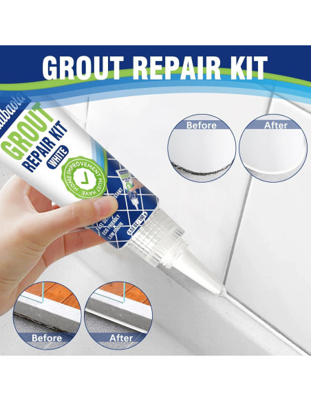 Kit de Reparación de Lechada de Azulejos Mallbaola 200g Blanco