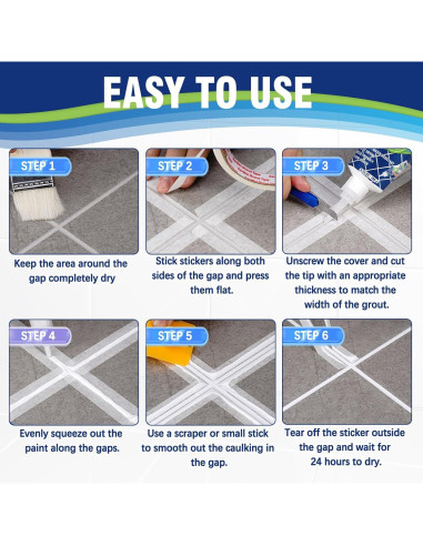 Kit de Reparación de Lechada de Azulejos Mallbaola 200g Blanco