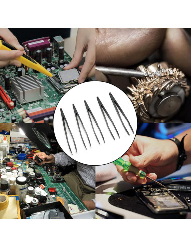 Juego de 10 Pinzas de Plástico Antiestáticas Qjaiune 117mm