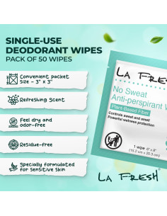 Toallitas Desodorantes La Fresh Travel Lite - 50 Unidades 2