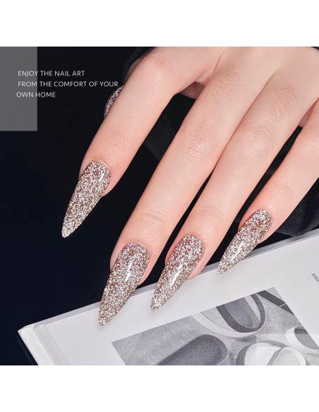 Conjunto de Esmalte de Uñas GAOY 6 Colores Holográfico 7.3ml