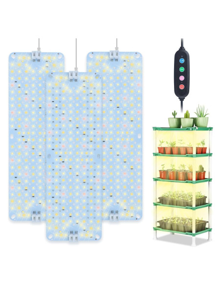Paquete de 3 Luces LED de Panel Plano Orchbloom 30W para Cultivo