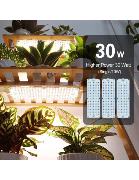 Paquete de 3 Luces LED de Panel Plano Orchbloom 30W para Cultivo