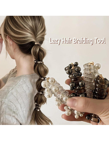 Tiras de Pelo Espirales Elásticas Suaves Hswera 4 Pcs A