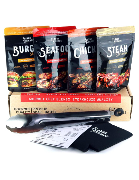 Conjunto de Especias Gourmet para Parrilla Flavor Brigade - 4 Mezclas