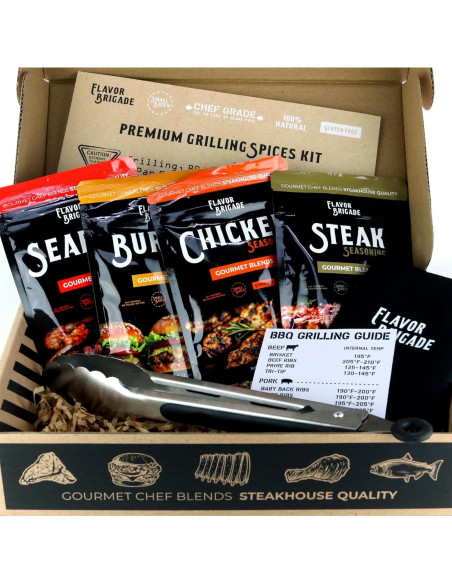 Conjunto de Especias Gourmet para Parrilla Flavor Brigade - 4 Mezclas