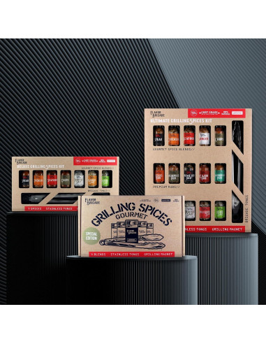 Conjunto de Especias Gourmet para Parrilla Flavor Brigade - 4 Mezclas