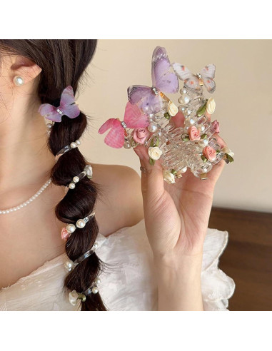 Tiras de Pelo Espirales Elásticas Suaves Hswera 4 Pcs A