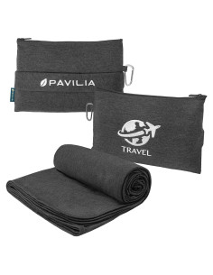 Manta de Viaje PAVILIA Compacta 165x102 cm Negra