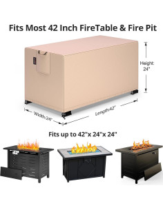 Funda Impermeable para Fogata Rectangular QH.HOME 106.68x60.96cm 2