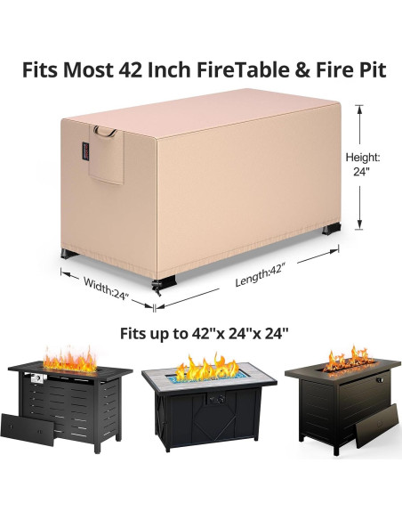 Funda Impermeable para Fogata Rectangular QH.HOME 106.68x60.96cm