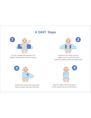 Swaddle de Brazos Bebé Bebon - Algodón Suave Gris Pequeño