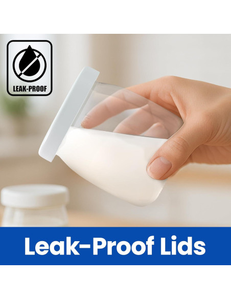 Tarros de Yogur de Vidrio Definitivos - 8 Piezas 170ml Herméticos