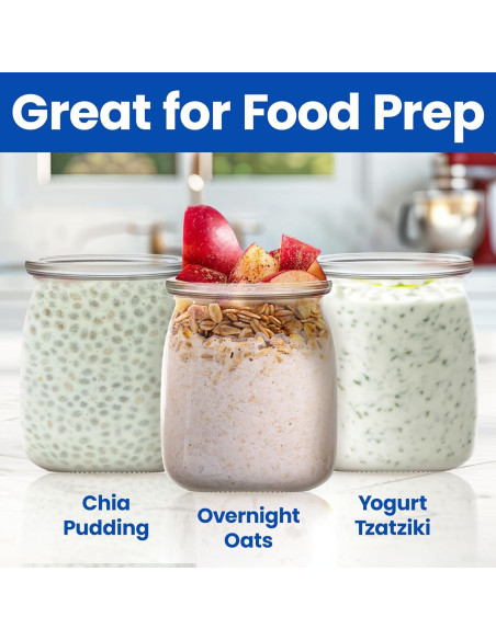 Tarros de Yogur de Vidrio Definitivos - 8 Piezas 170ml Herméticos