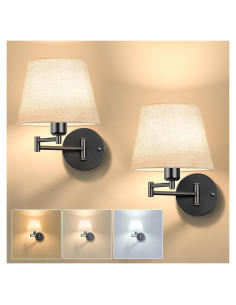 Juego de Apliques de Pared Inalámbricos ONWECEN 2 Unidades RGB