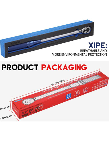 Llave de Torque UYECOVE 1/2" 10-160FT.LB / 13.6-217N.M con Bandeja