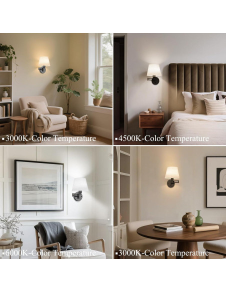 Juego de Apliques de Pared Inalámbricos ONWECEN 2 Unidades RGB